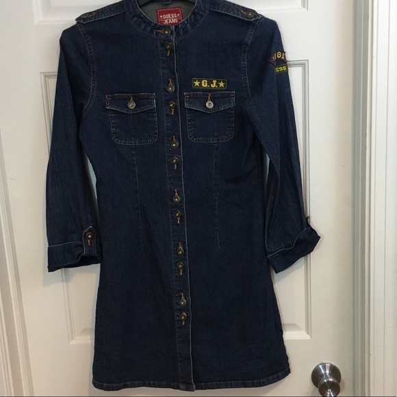 Guess Jeans Denim Shirt Dress Girls/Teen Sz 16 - Picture 1 of 5